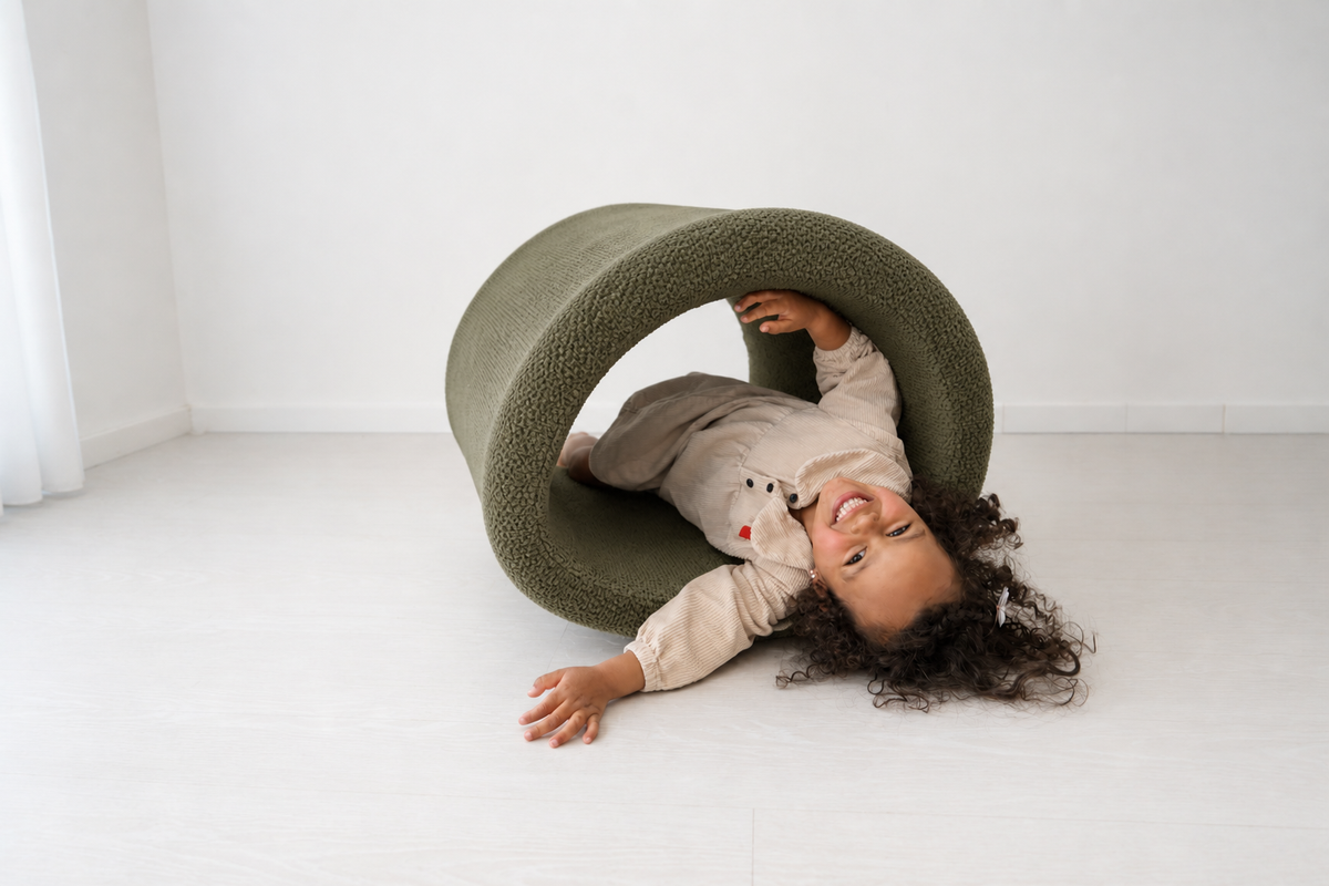 Sense2Play | Kruiprol Avonturen Foam Tunnel Corduroy Green +12m