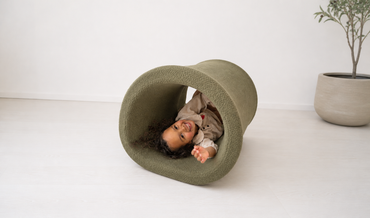 Sense2Play | Kruiprol Avonturen Foam Tunnel Corduroy Green +12m