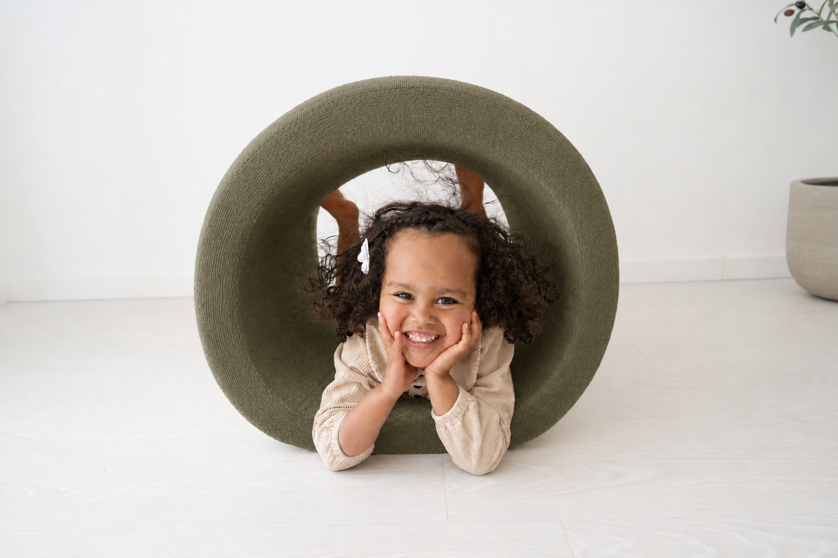 Sense2Play | Kruiprol Avonturen Foam Tunnel Corduroy Green +12m