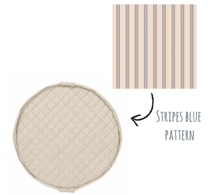 Play & go| organic babyspeelkleed & reistas - stripes blue