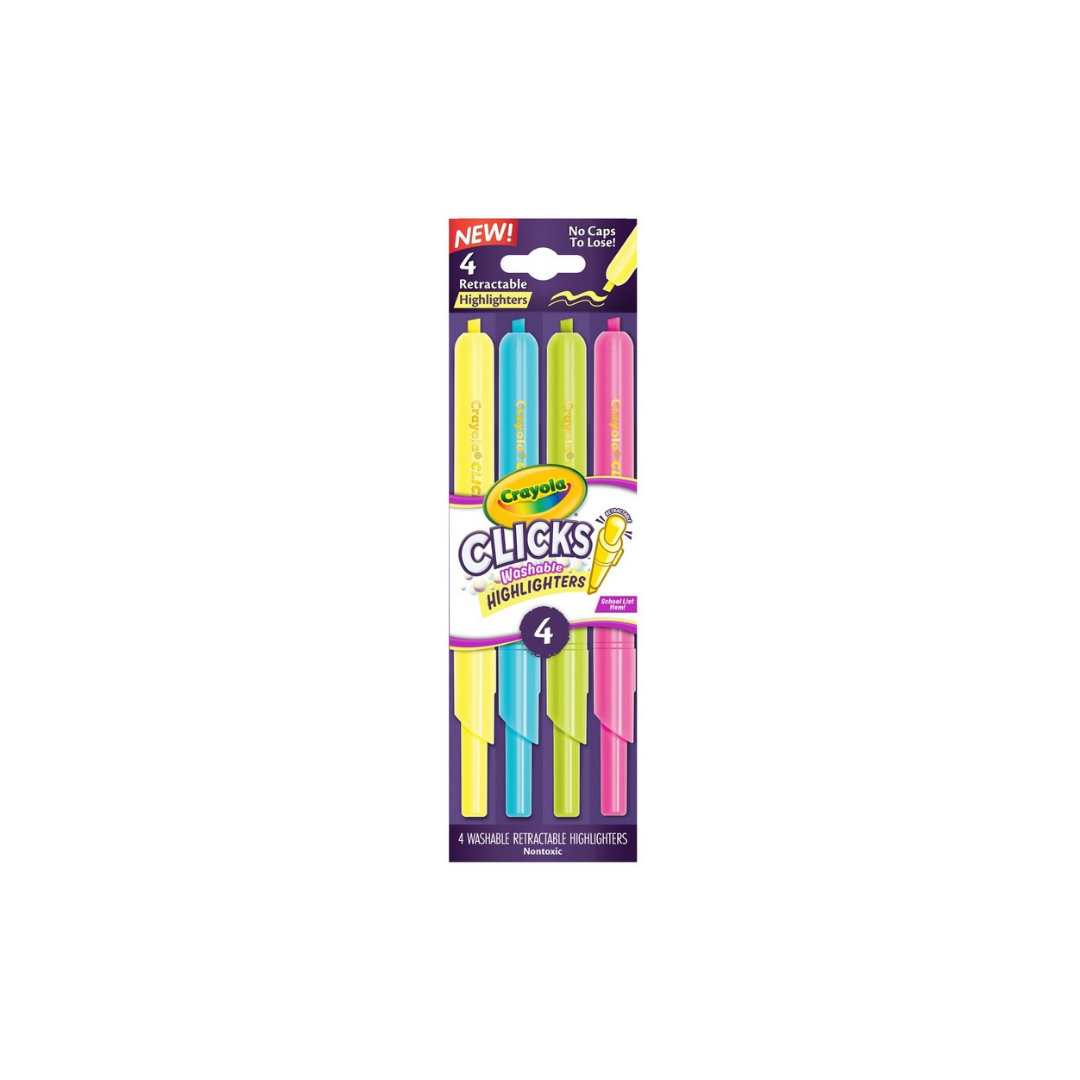 Crayola | clicks inklikbare markeerstiften 4pcs