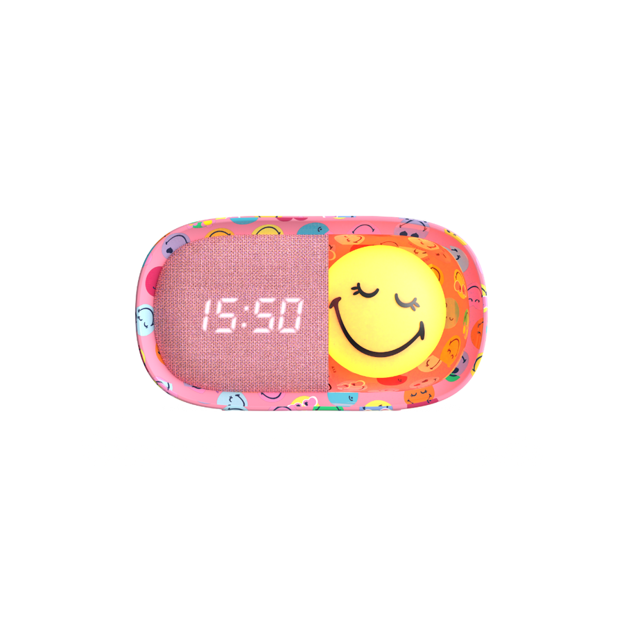 MOB | dreamy clock smiley world pink