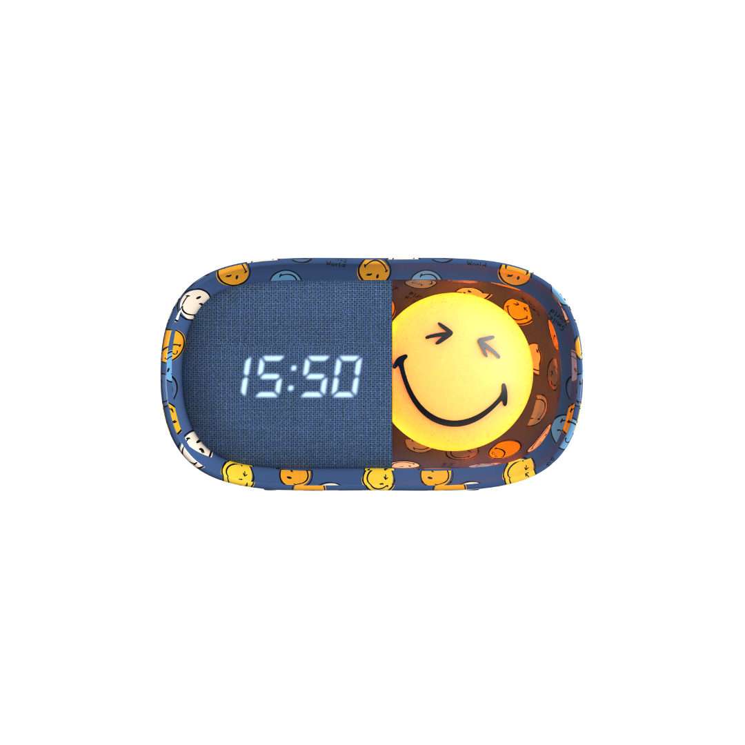 MOB | dreamy clock smiley world blue