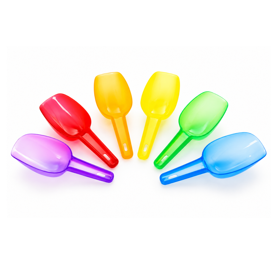 Tickit | doorschijnende gekleurde schepjes set van 6