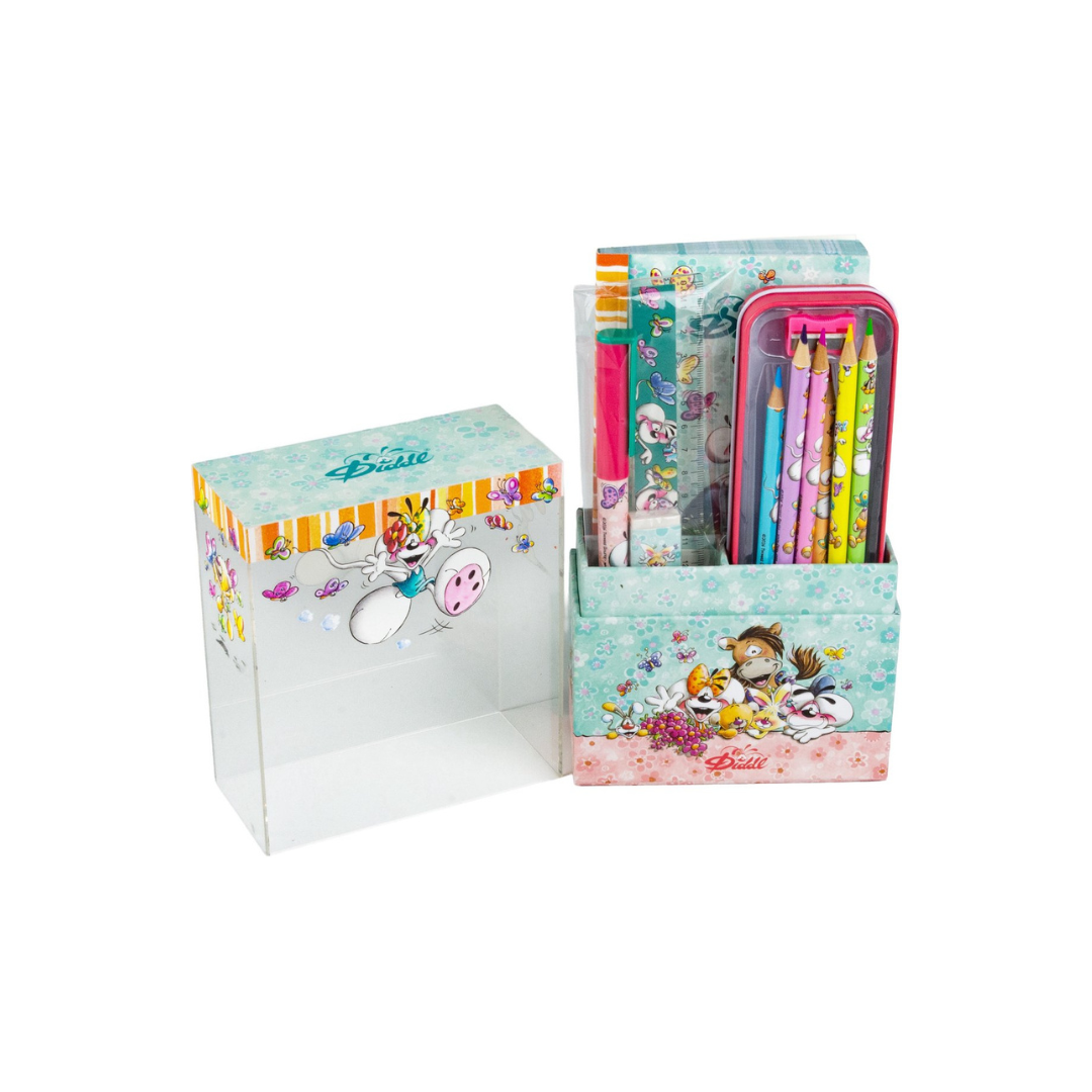 Diddl | Schreibset Stift/Lineal/Etui/Heft 4-teilig