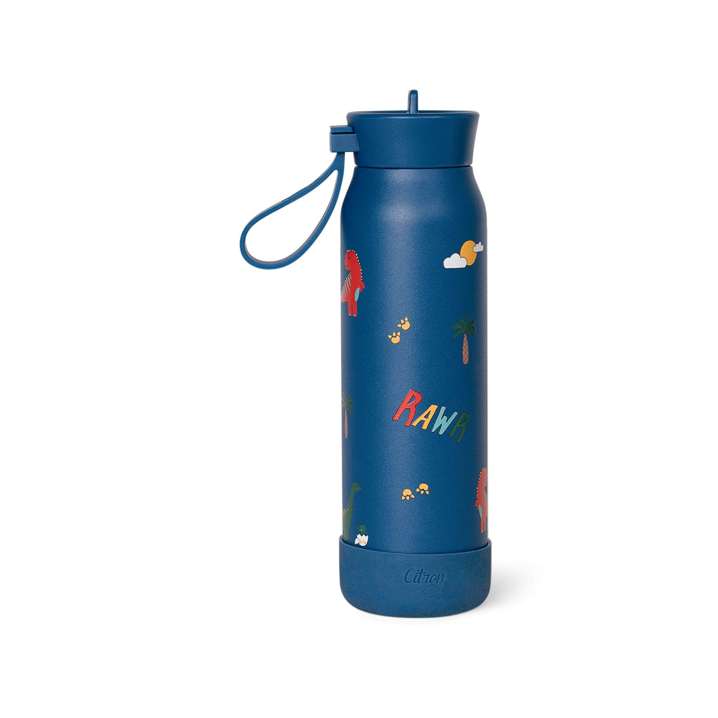 Citron | small water bottle 350ml blue dino