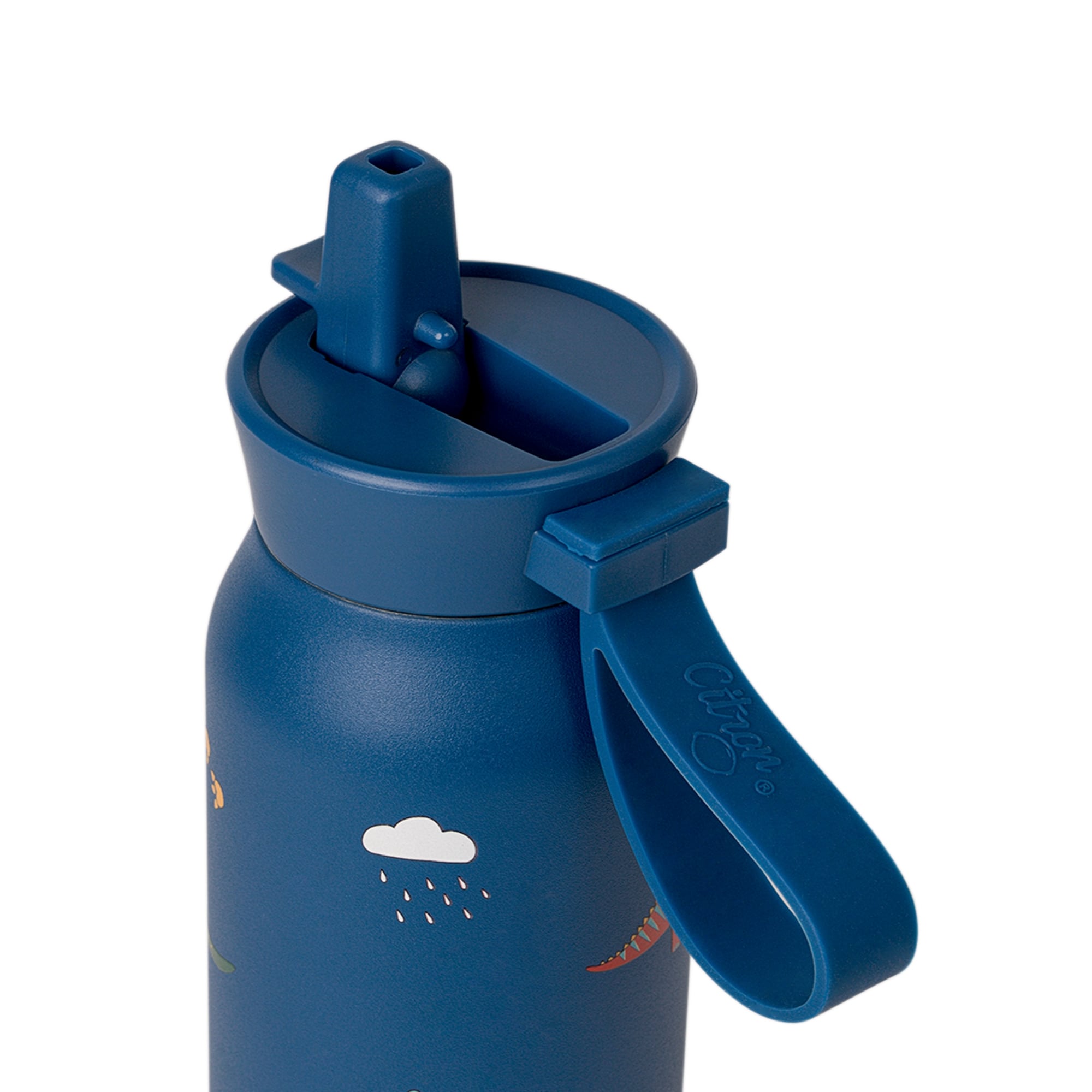 Citron | small water bottle 350ml blue dino