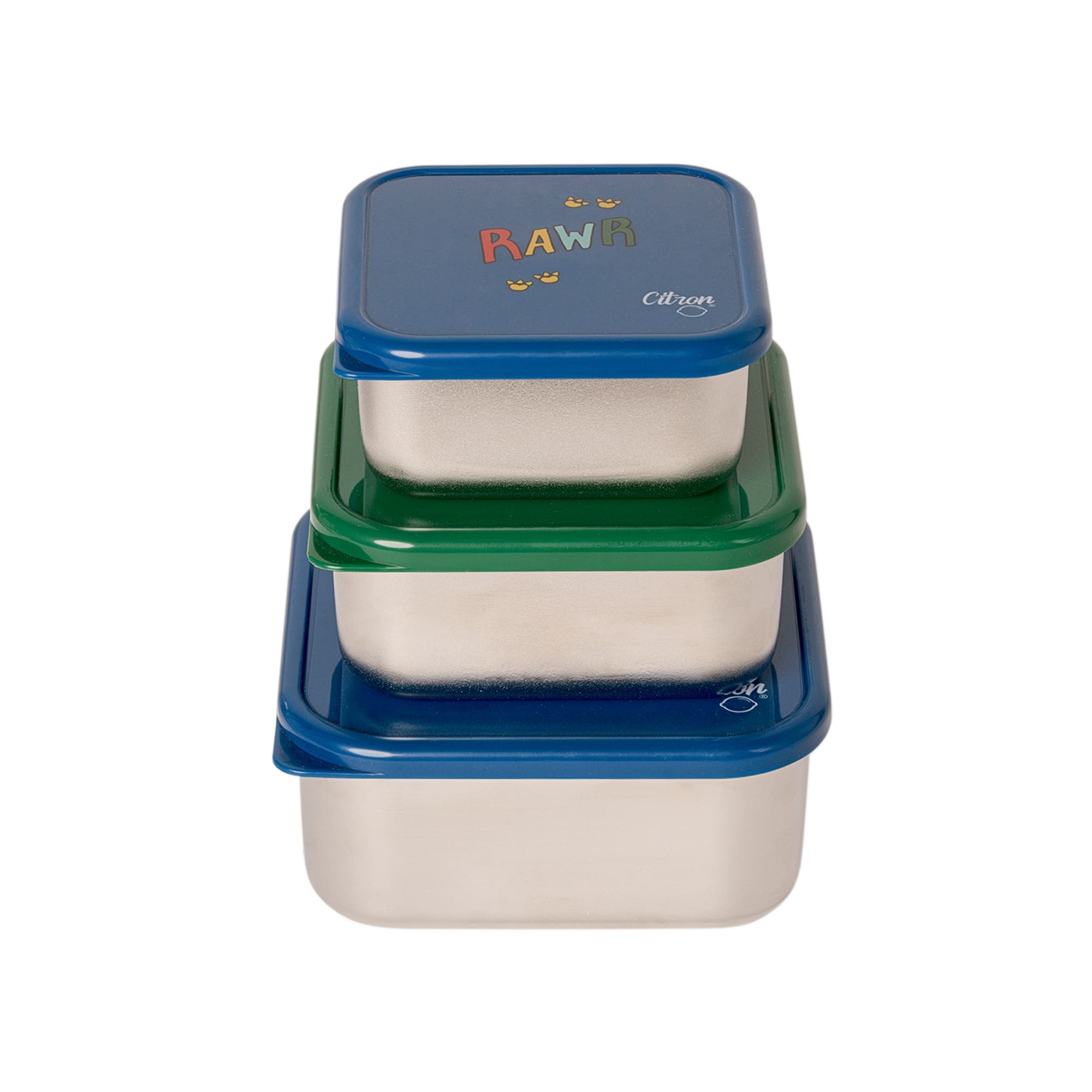 Citron | rvs lunchbox blue dino