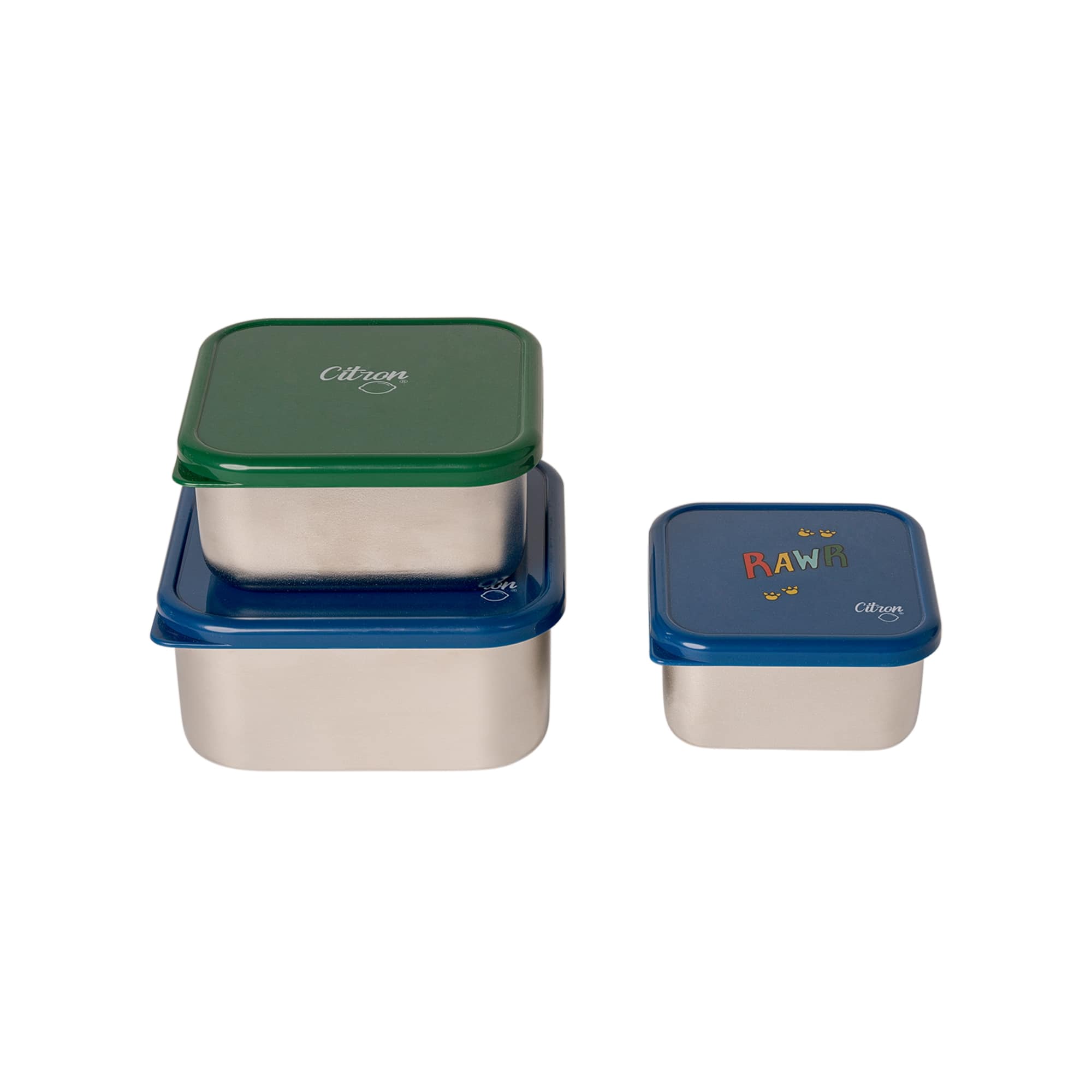 Citron | rvs lunchbox blue dino