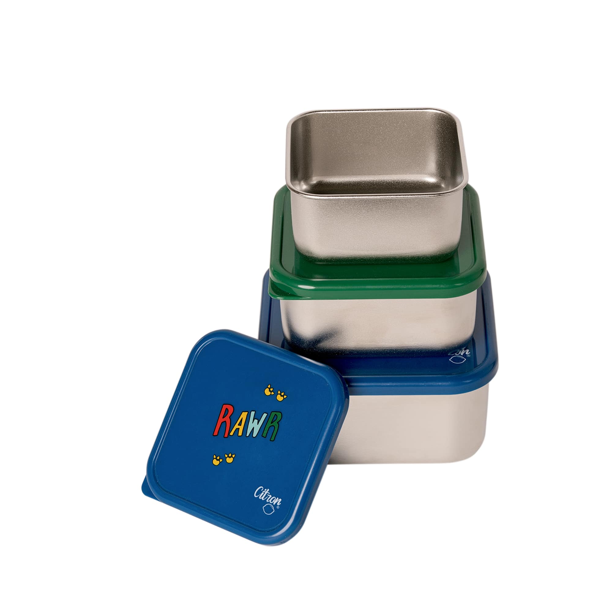 Citron | rvs lunchbox blue dino