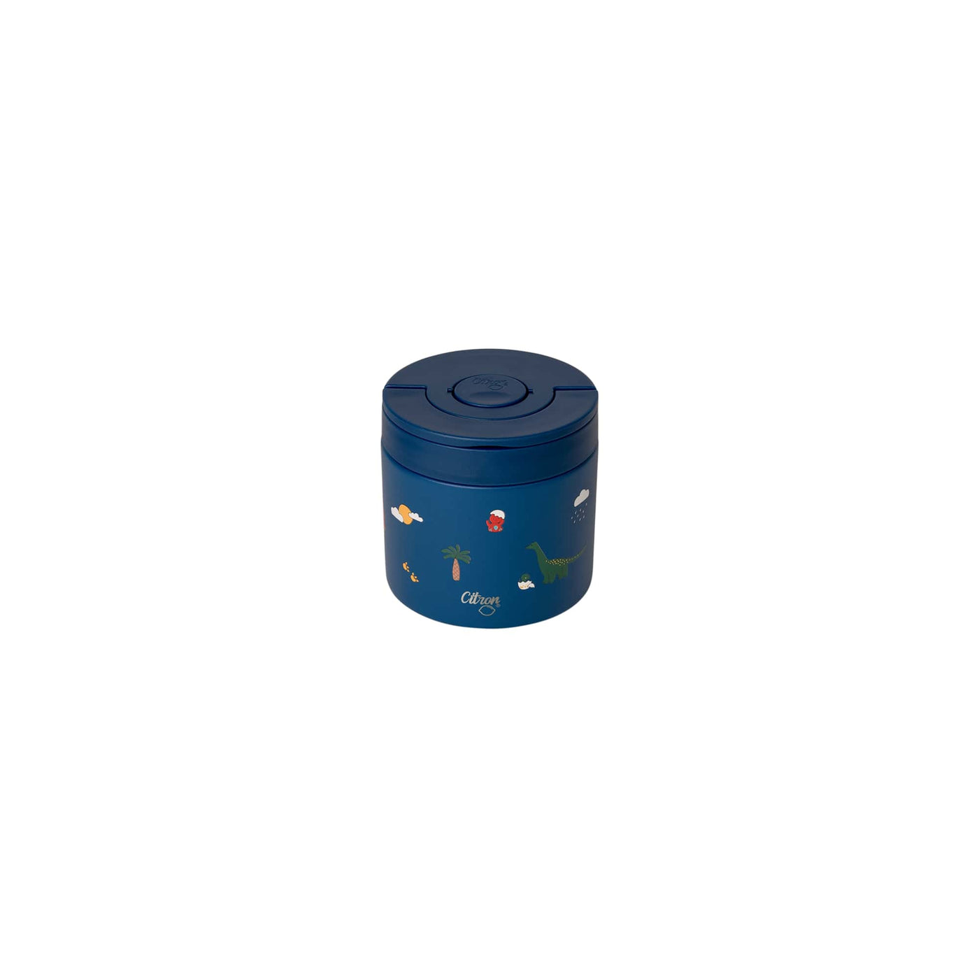 Citron | classic thermal food jar 350ml blue dino