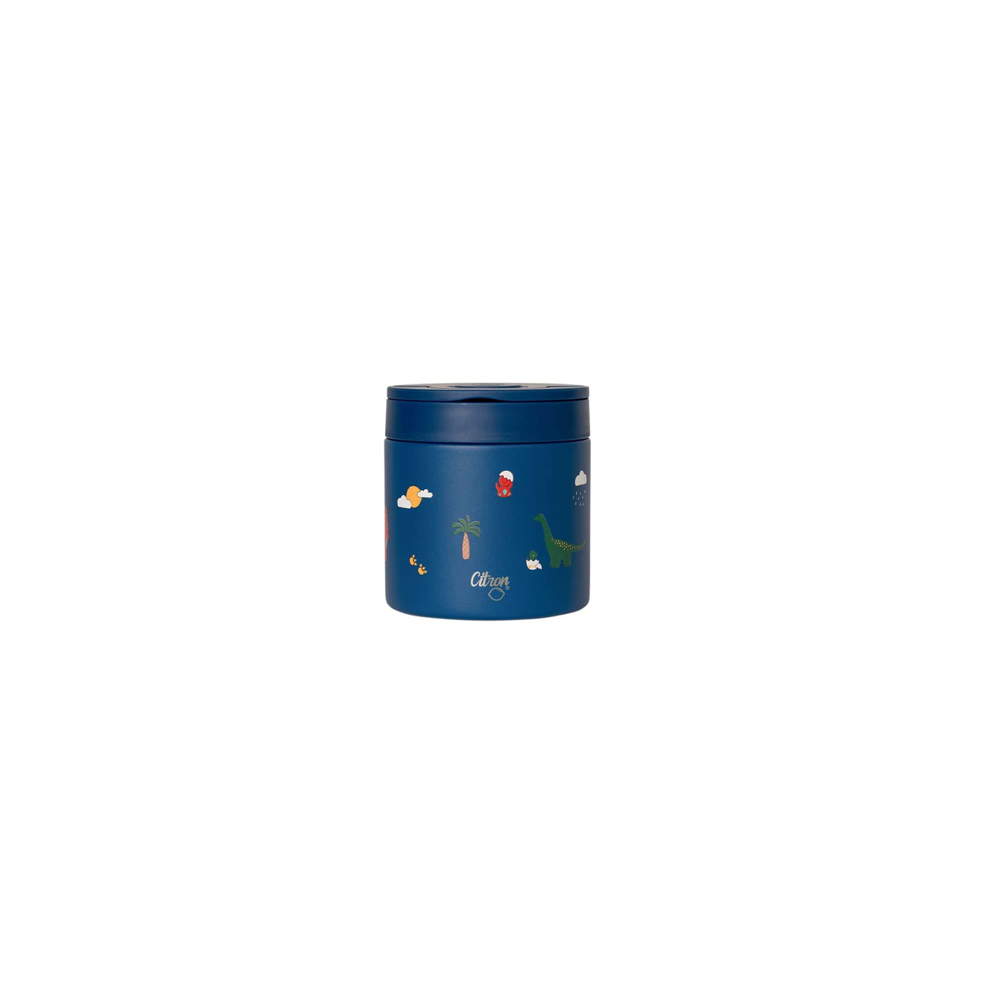 Citron | classic thermal food jar 350ml blue dino