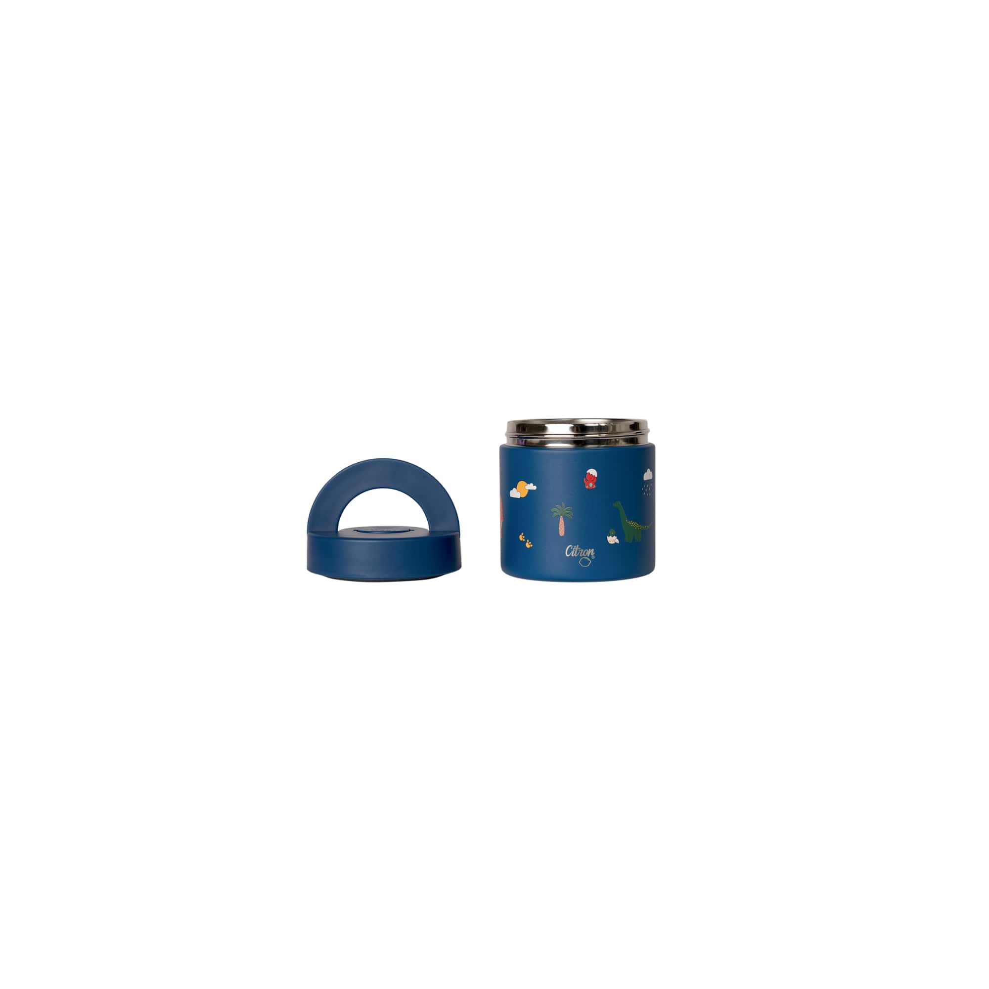 Citron | classic thermal food jar 350ml blue dino