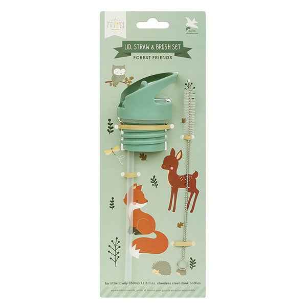 Bosvriendjes Straw Lid and Brush Set