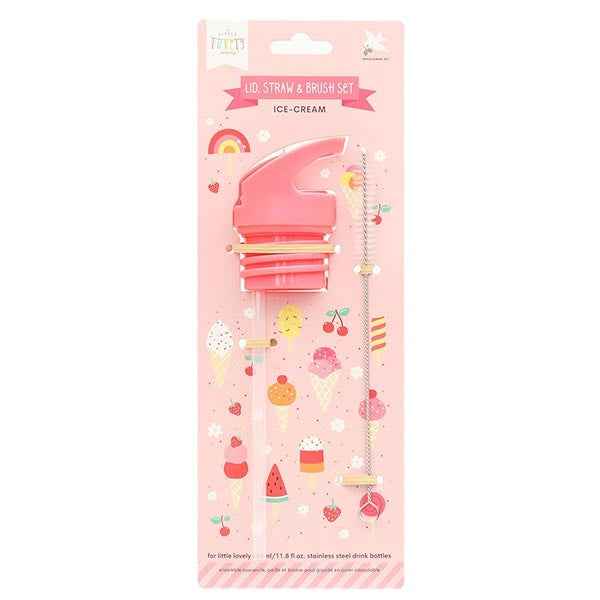 Set de capuchons de paille et d'une brosse pour glaçons