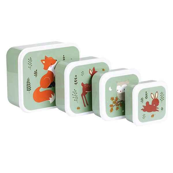 A Little Lovely Company lunch & snack box set Bosvriendjes