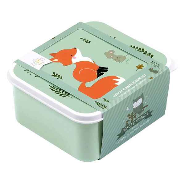 A Little Lovely Company lunch & snack box set Bosvriendjes