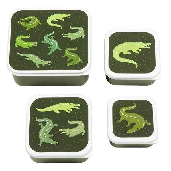 A Little Lovely Company | Crocodile Lunch & Snack Box Set