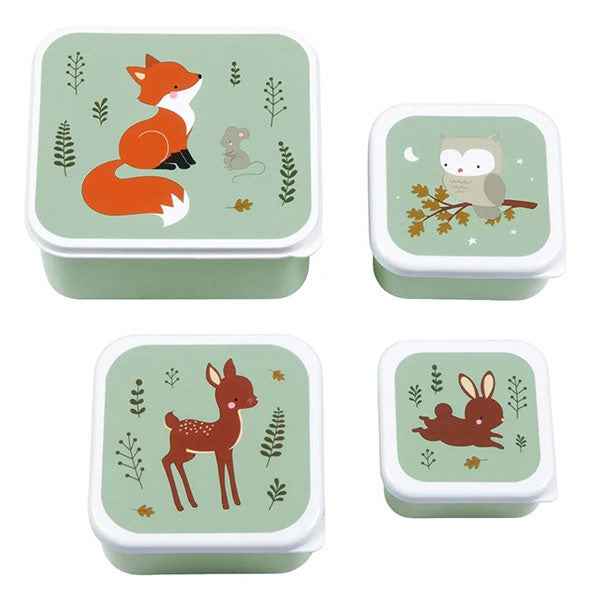 A Little Lovely Company coffret de boîtes à déjeuner et à collation Les petits amis de la forêt