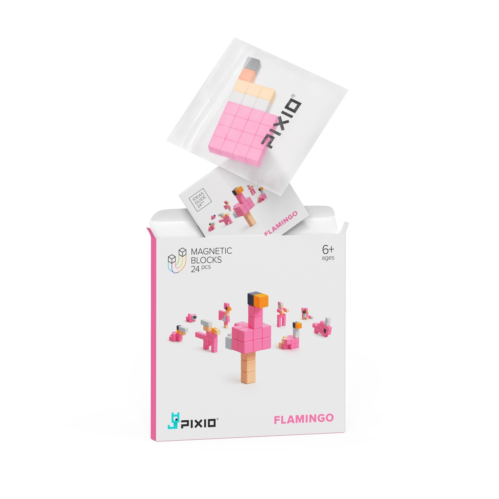 Pixio | Magnetische Blokken Story Series Flamingo 24 Stuks