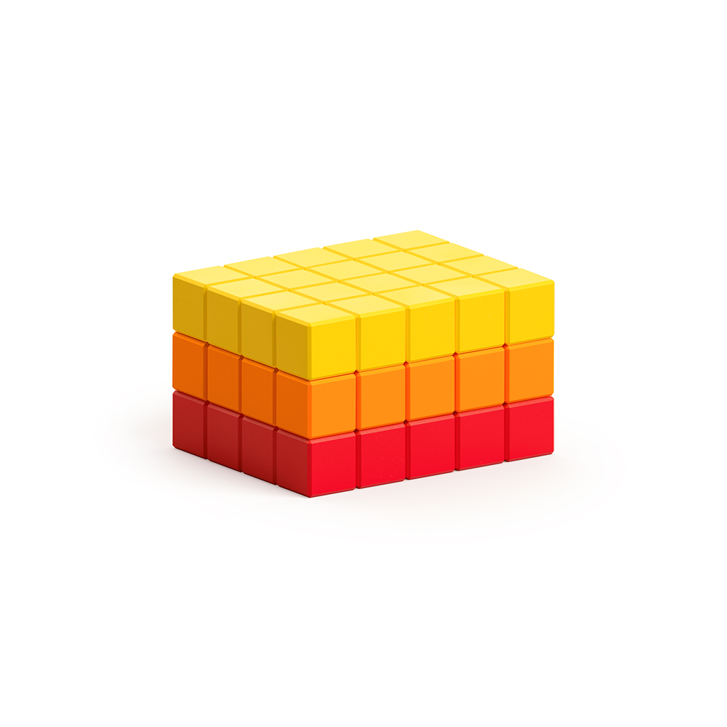 Pixio | Magnetische Blokken Abstract Series Lava 60  Stuks