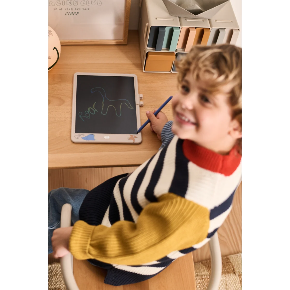 Liewood | Zora  Lcd  Drawing Board 10 inches Dino roar / Sandy