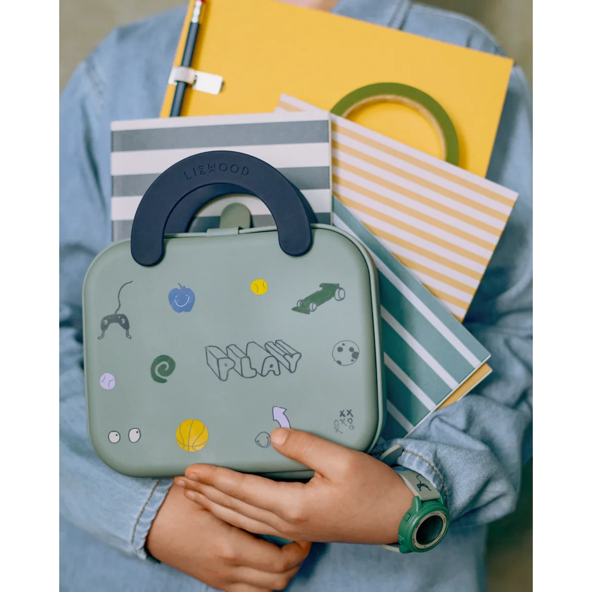 Liewood | vouw lunchbox play dusty peppermint