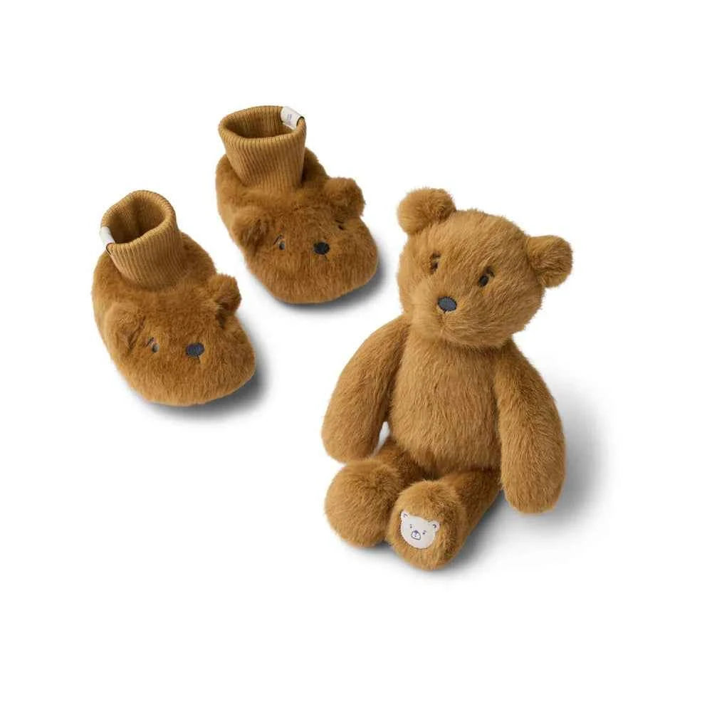 Liewood | Basim Plush Baby Gift Set Golden Brown