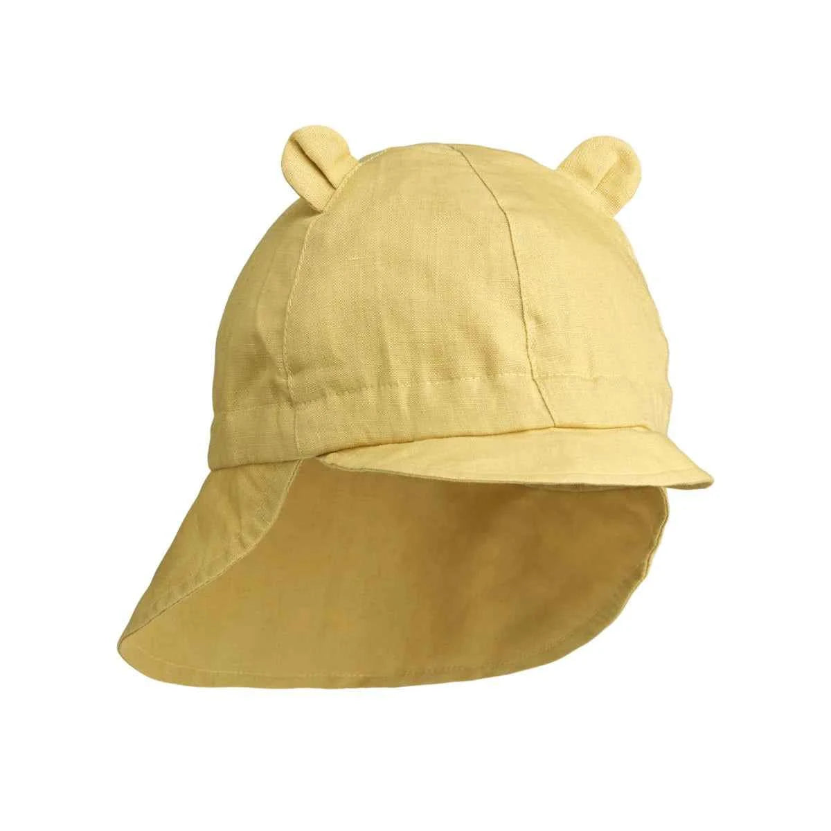 Liewood Gorm Linen Sun Hat with Ears  Crispy Corn
