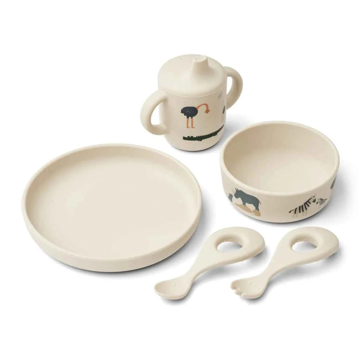 Liewood | Ryle Printed Dinnerware Set All Together / Sandy
