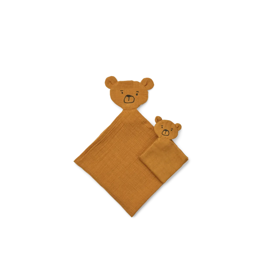 Liewood  Ayla Bear Cuddle Cloth Set Golden Caramel