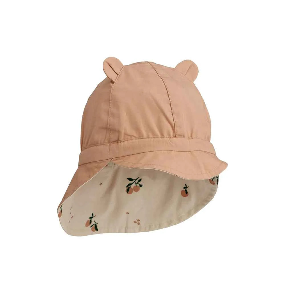 Liewood Gorm Omkeerbare Zonnehoed Met Oren Peach Seashell/Pale Tuscany