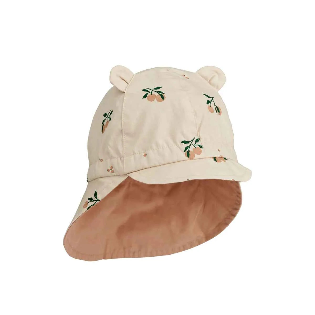 Liewood Gorm Omkeerbare Zonnehoed Met Oren Peach Seashell/Pale Tuscany