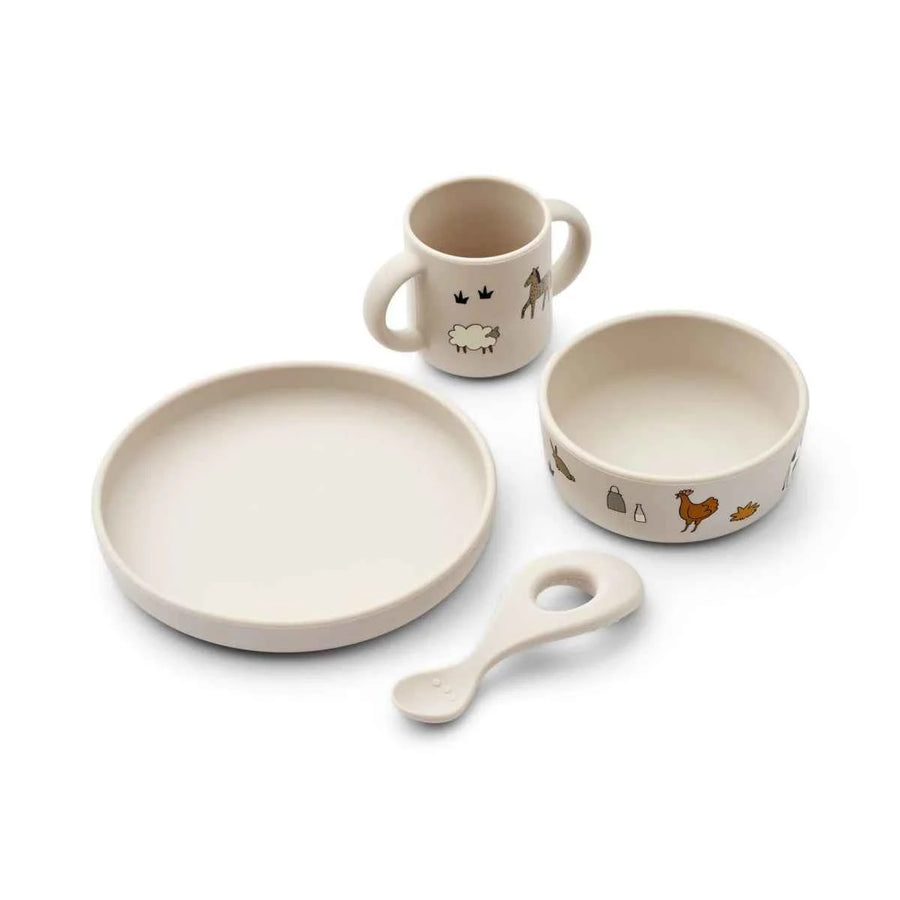 Liewood Vivi Bedrukt Servies  Colour Farmhouse/Sandy
