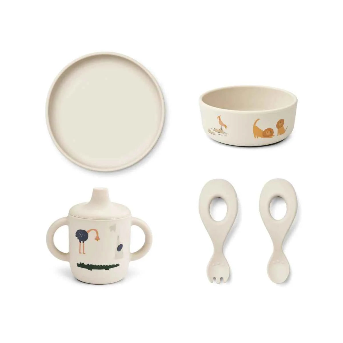 Liewood | Ryle Printed Dinnerware Set All Together / Sandy