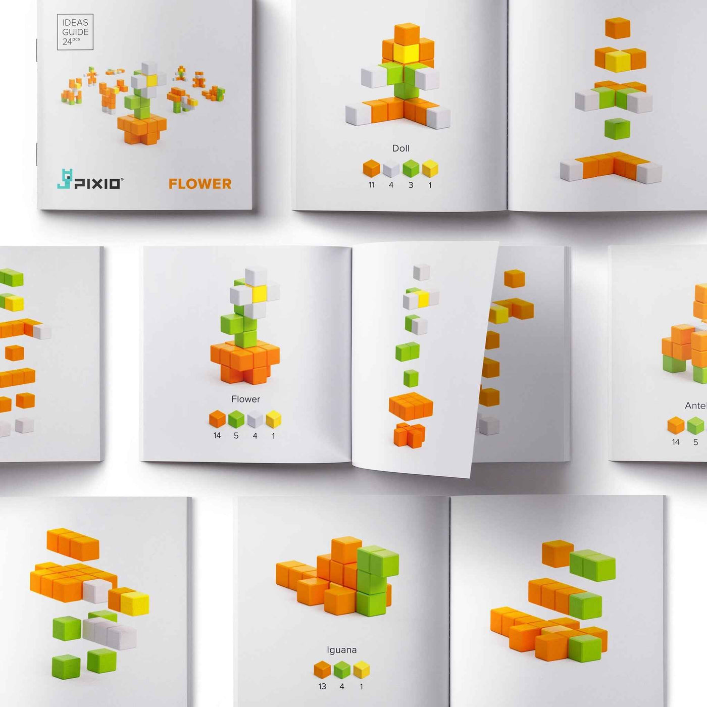 Pixio | Magnetic Blocks Story Series Flower 24 Pieces