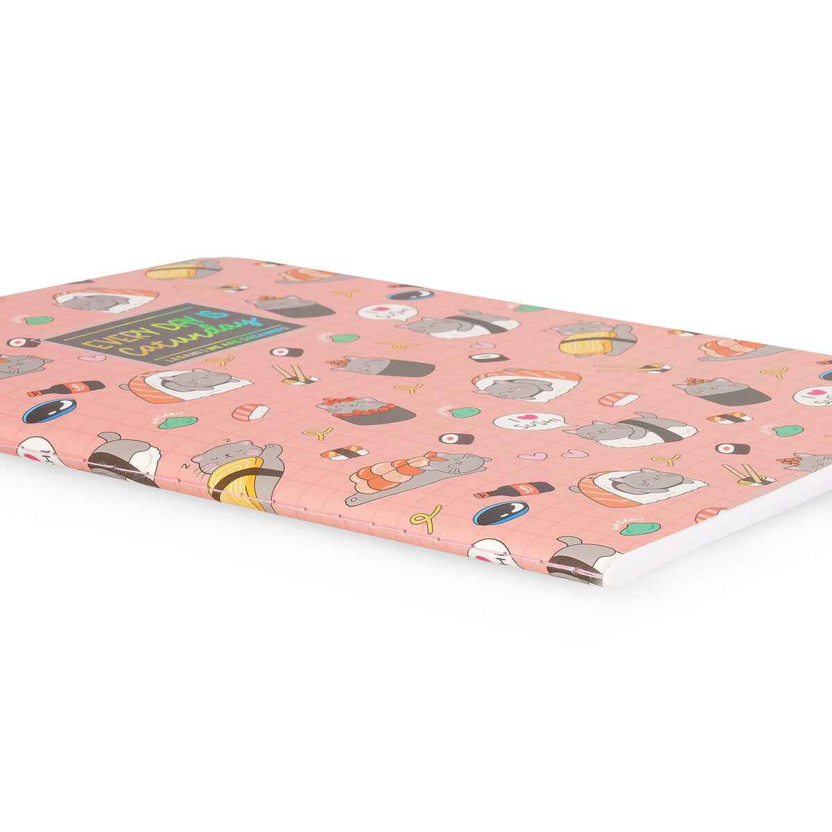 Legami | A5 Lined Notebook with Illustrated Hard Cover - Sushi Cat