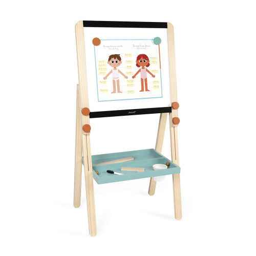 Janod | Verstelbaar White / Krijt board