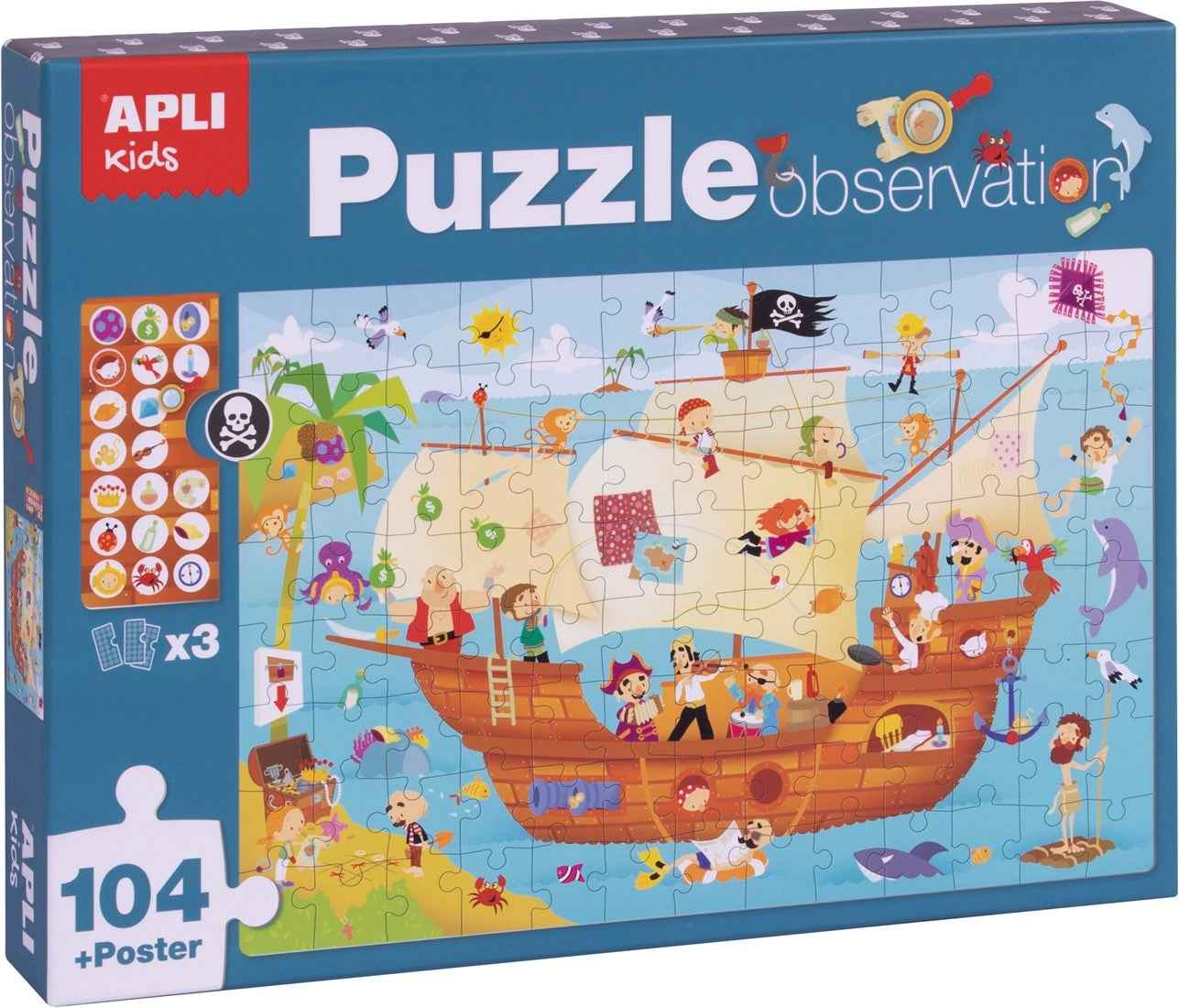 APLI | Pirate Ship Observer 104-Piece Puzzle