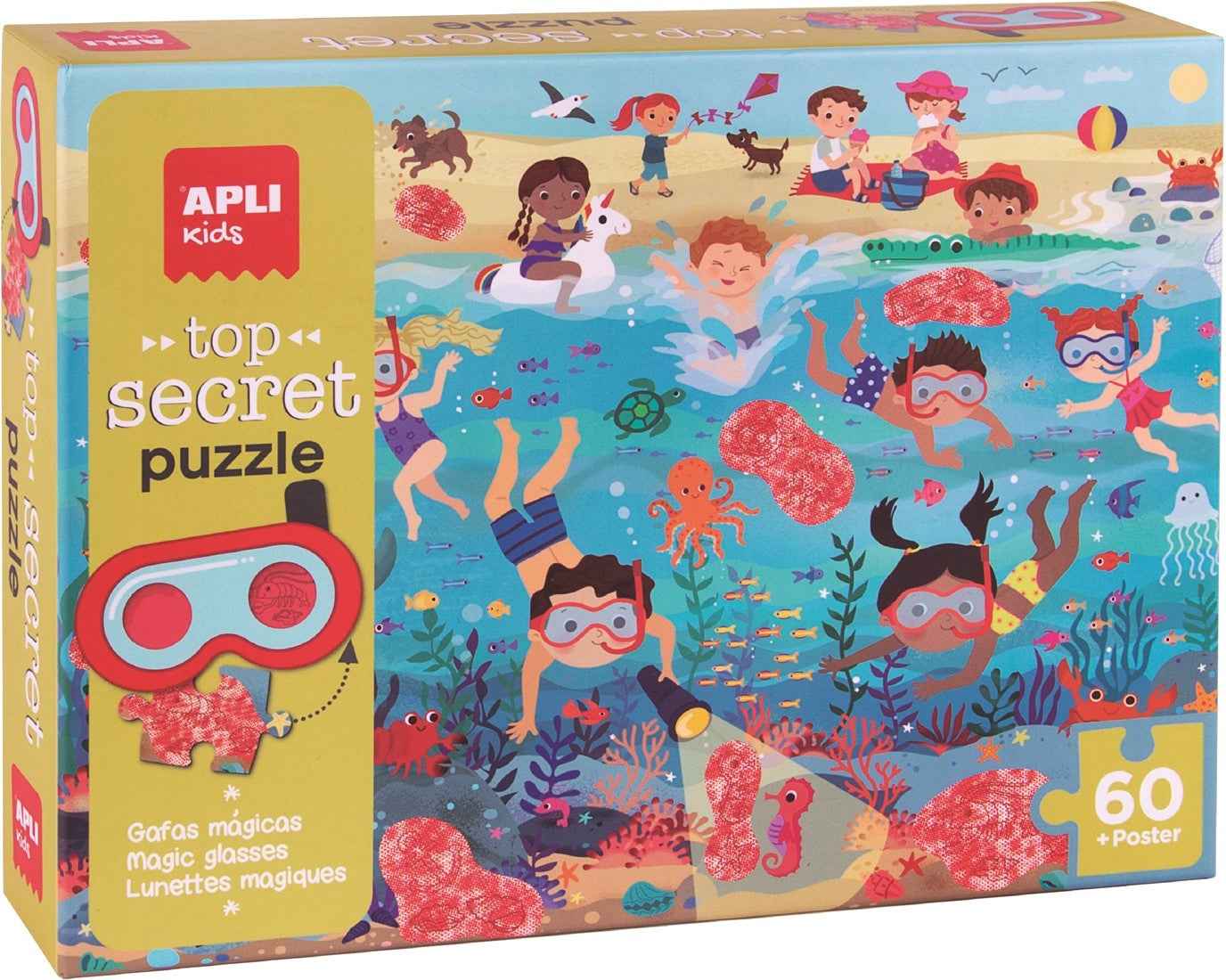 APLI | Top Secret Beach 60-Piece Puzzle