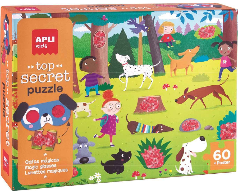 APLI | Puzzel Top Secret Honden 60 Stuks