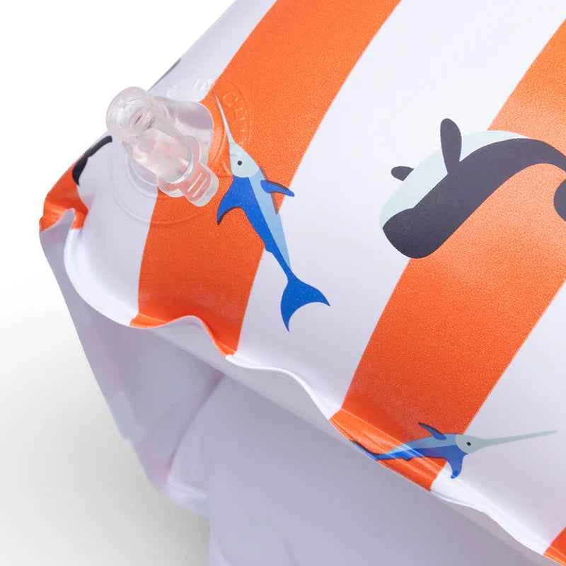Swim Essentials | Zwembandjes Ocean Stripes Oranje/Wit 2-6Y