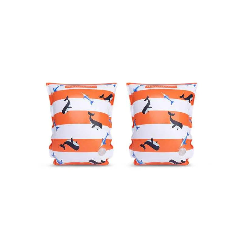 Swim Essentials | Zwembandjes Ocean Stripes Oranje/Wit 2-6Y