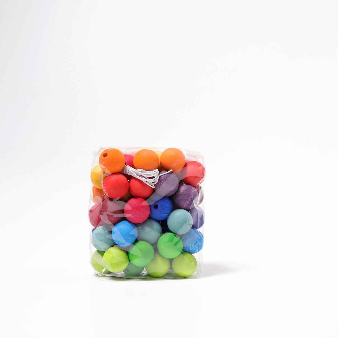Grimm's 60 wooden rainbow beads