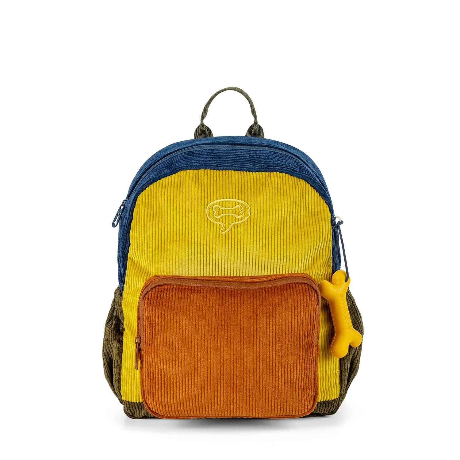 Stones and Bones | Toddler Backpack Ash - Corduroy Indigo + Cognac