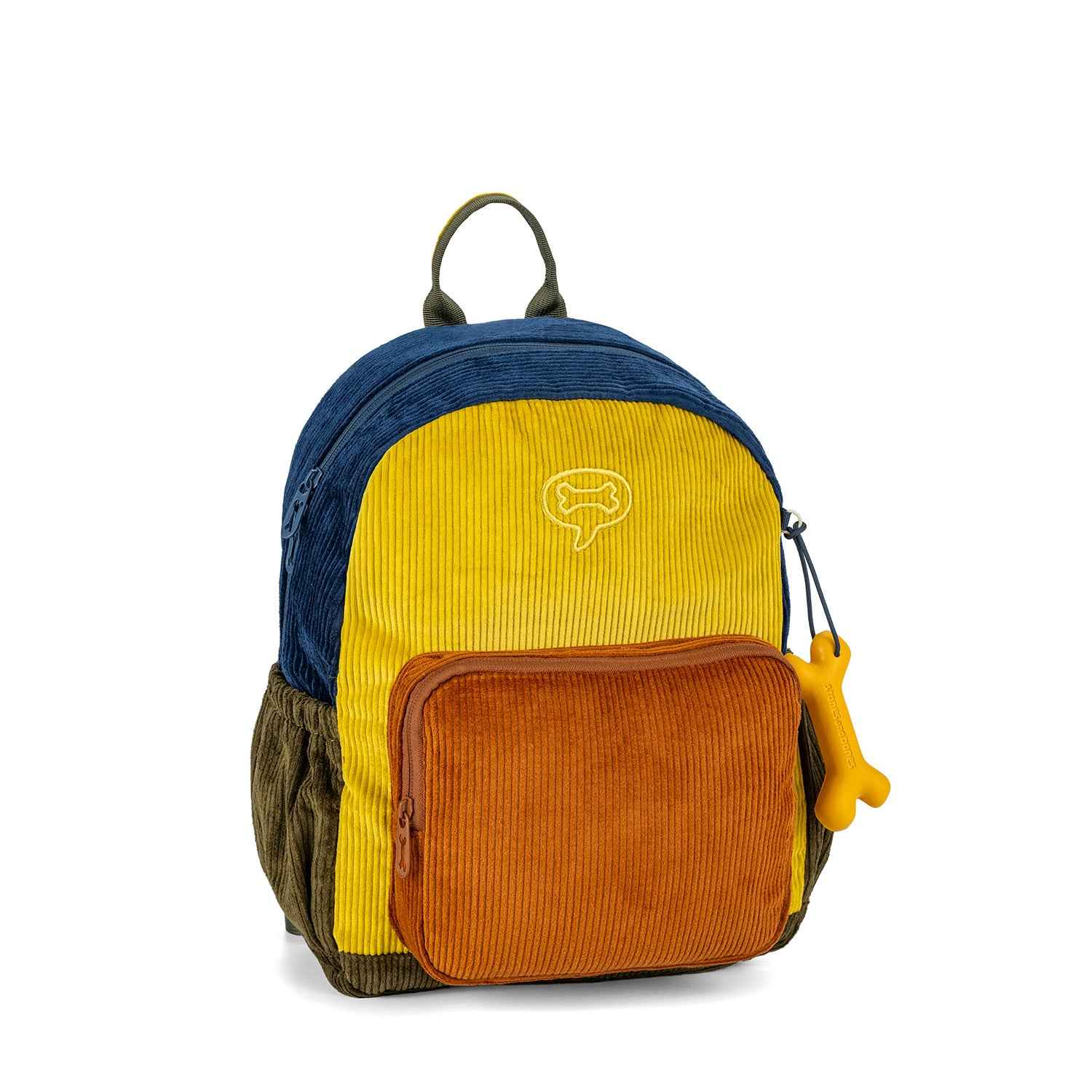 Stones and Bones | Toddler Backpack Ash - Corduroy Indigo + Cognac