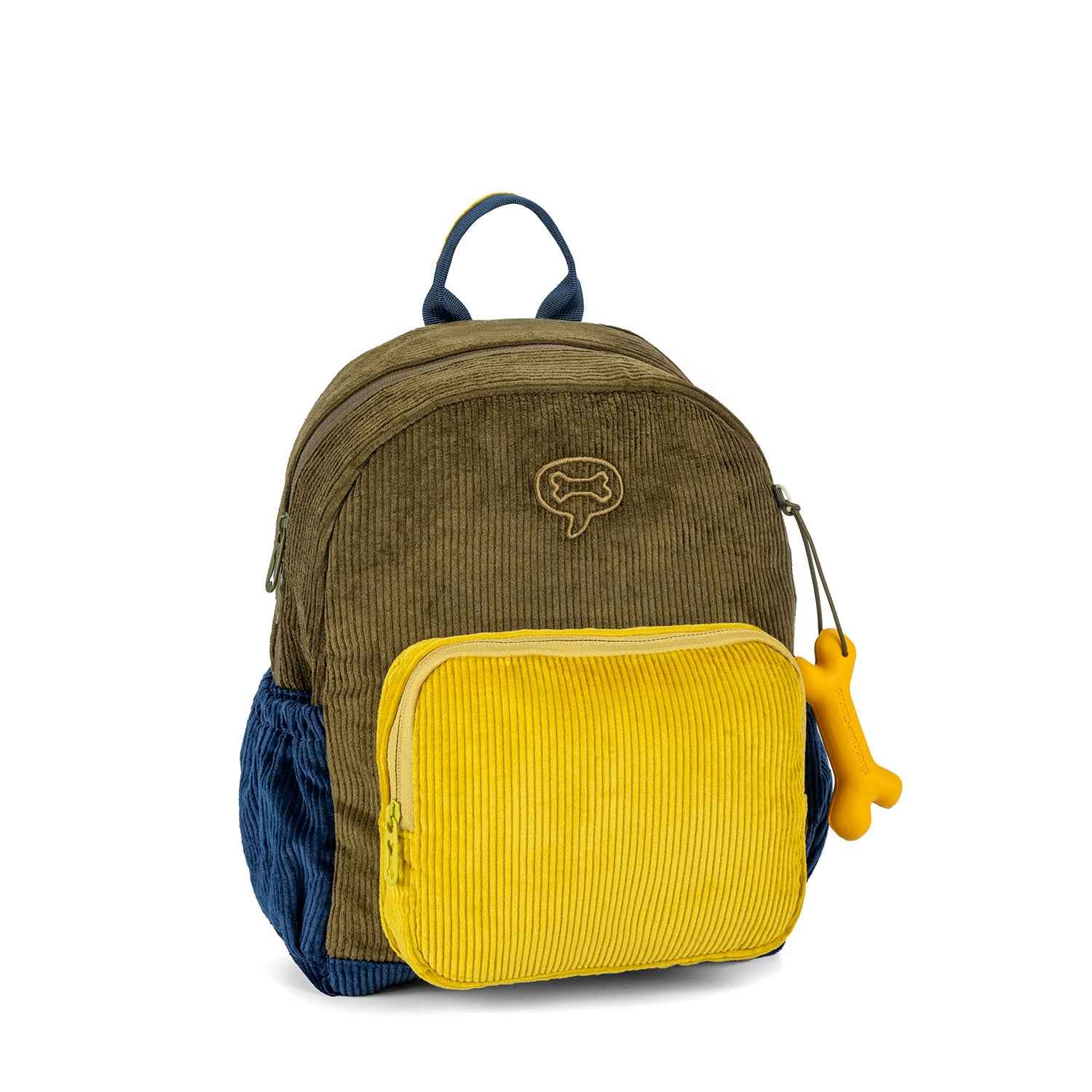 Stones and Bones | Toddler Backpack Ash - Corduroy Khaki + Ochre