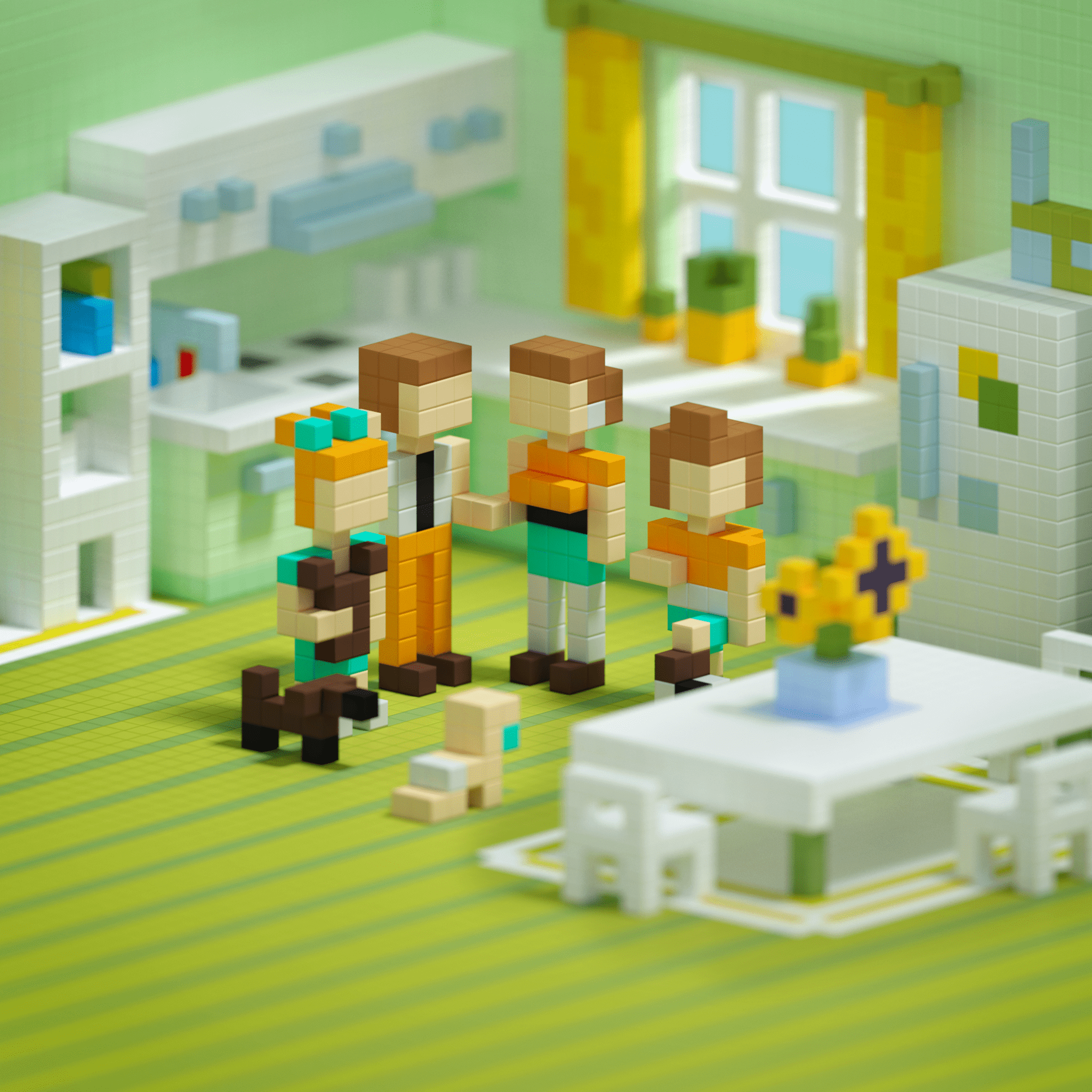 Pixio | Magnetische Blokken Story Series Happy Family 88 Stuks