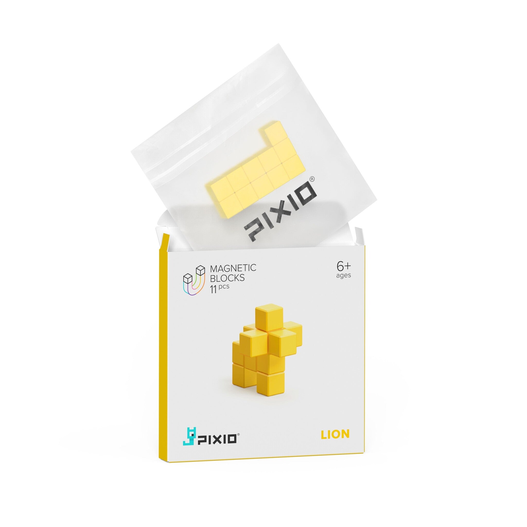 Pixio | Magnetische Blokken Color Series Yellow Lion 11 Stuks
