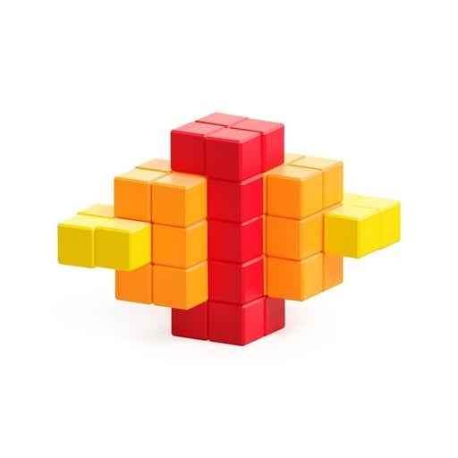 Pixio | Magnetische Blokken Abstract Series Lava 60  Stuks